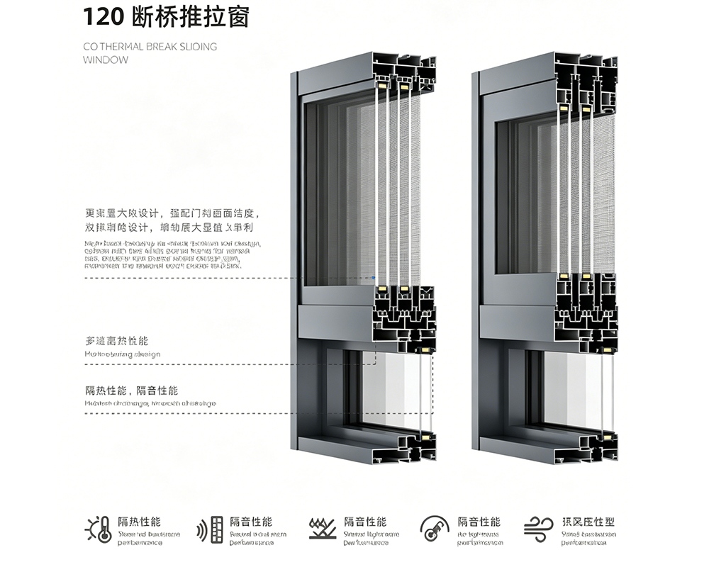 120 Thermal Break Sliding Window