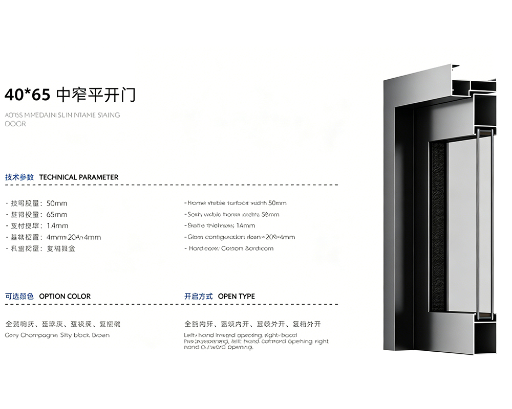 40*65 Medium Slim Frame Swing Door